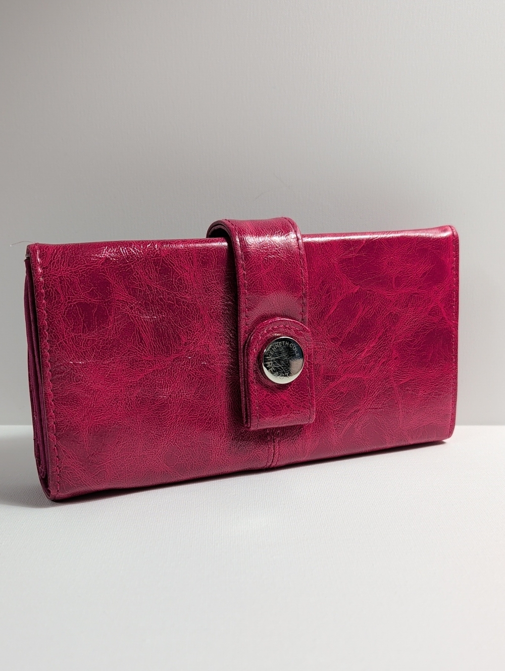 Vintage Kenneth Cole Reaction Magenta Snap Continental Wallet